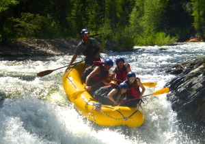 Rafting down the Roaring Fork river